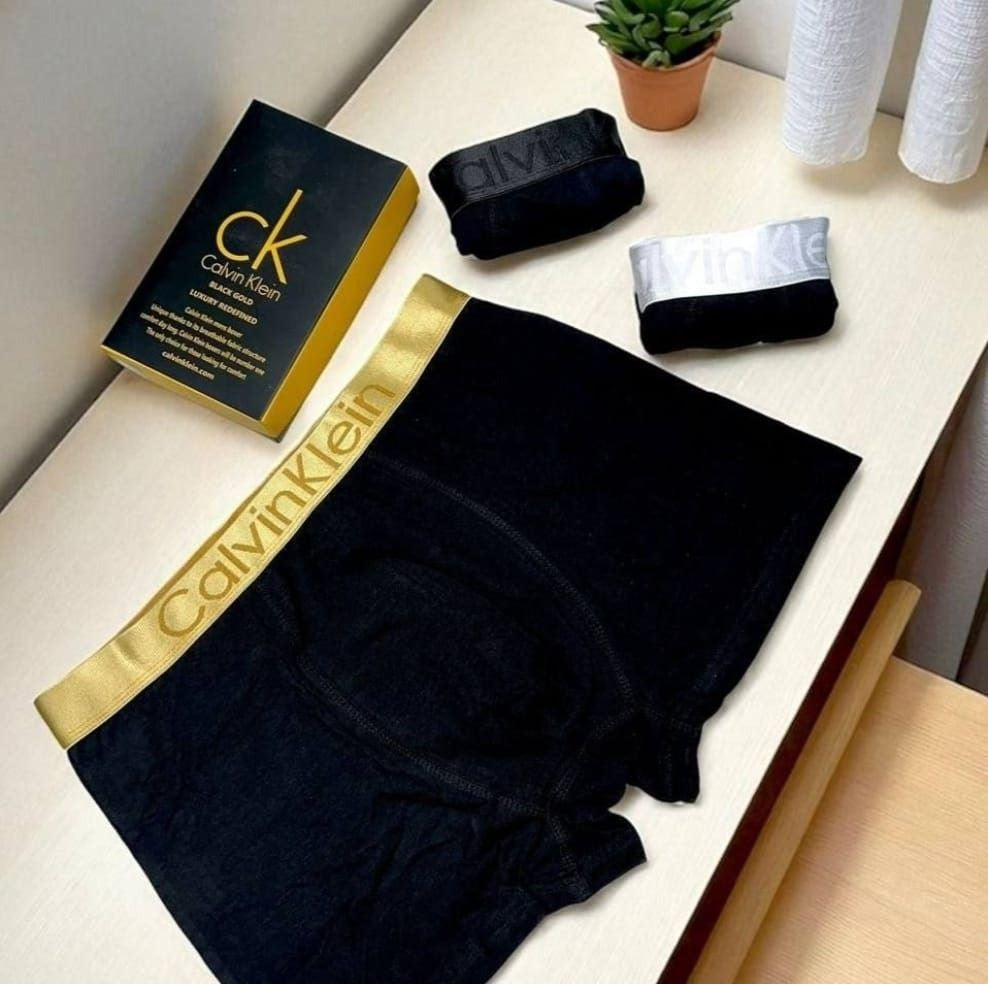 بوكسرات Calvin Klein Gold — بوكس ٣ قطع | Calvin Klein Gold Boxers 3-Pack