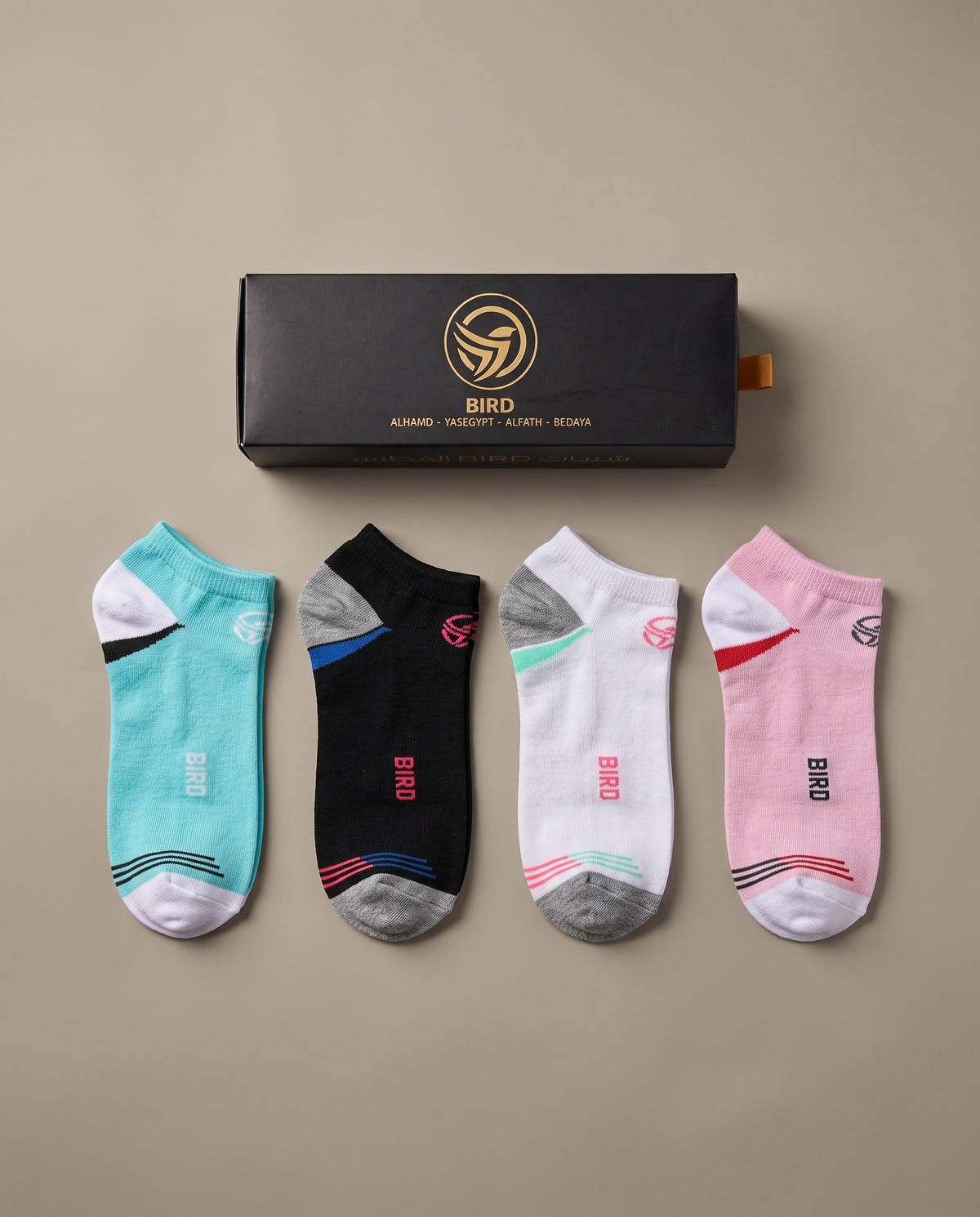 شرابات بيرد الحريمي — بوكس ٤ ألوان | Bird Ladies Socks