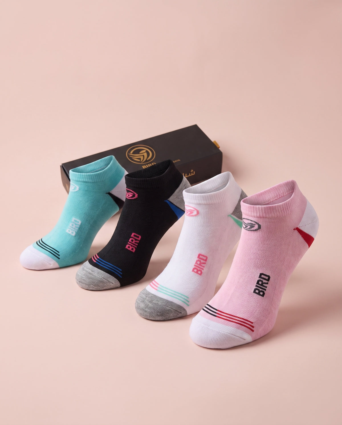 شرابات بيرد الحريمي — بوكس ٤ ألوان | Bird Ladies Socks