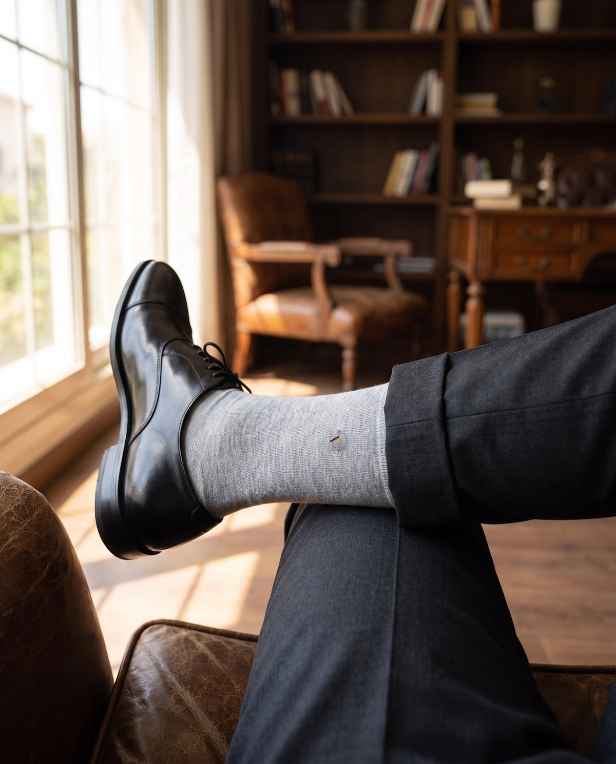 شرابات بيرد الرسمي الطويلة — بوكس أسود وبني ورمادي | Bird Formal Long Socks — Box 2