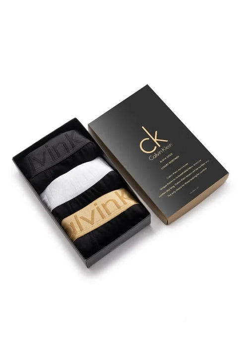 بوكسرات Calvin Klein Gold — بوكس ٣ قطع | Calvin Klein Gold Boxers 3-Pack