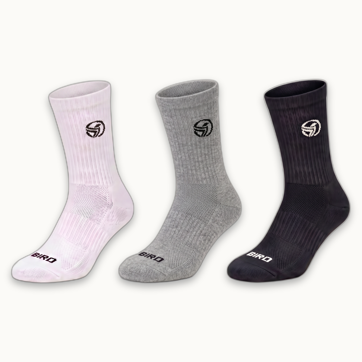 شرابات بيرد كلاسيك الطويلة — بوكس ٣ ألوان | Bird Classic Long Comfort Socks