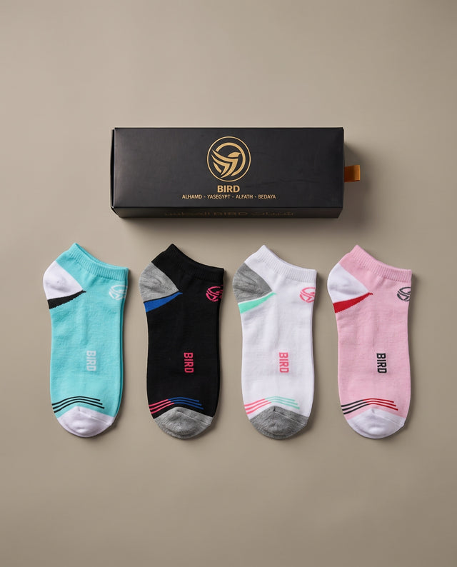 شرابات بيرد الحريمي — بوكس ٤ ألوان | Bird Ladies Socks